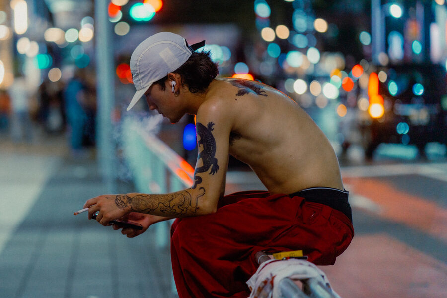 Il lottatore, street photography a Tokyo