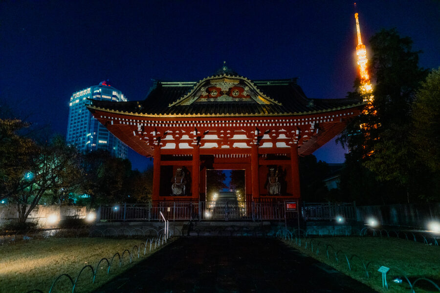 Porta e torre, street photography a Tokyo
