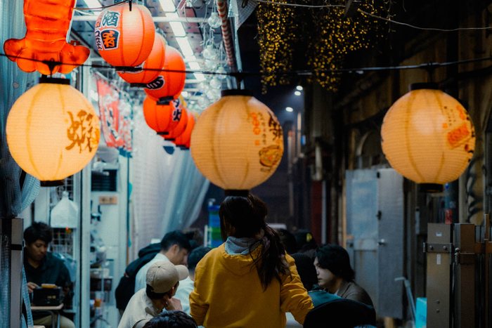 Osaka cabinati giochi vintage, fotografia di viaggio e street photography in Giappone