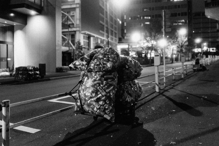 Osaka insegna amerikamura neon, fotografia di viaggio e street photography in Giappone