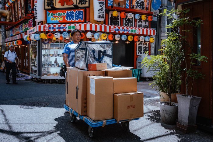 Osaka rifiuti mercato sera, fotografia di viaggio e street photography in Giappone