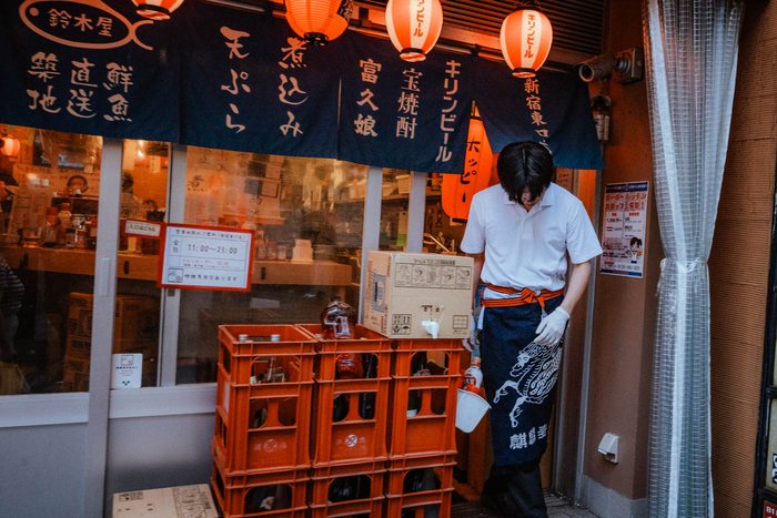Tokyo banco cucina notturna, fotografia di viaggio e street photography in Giappone