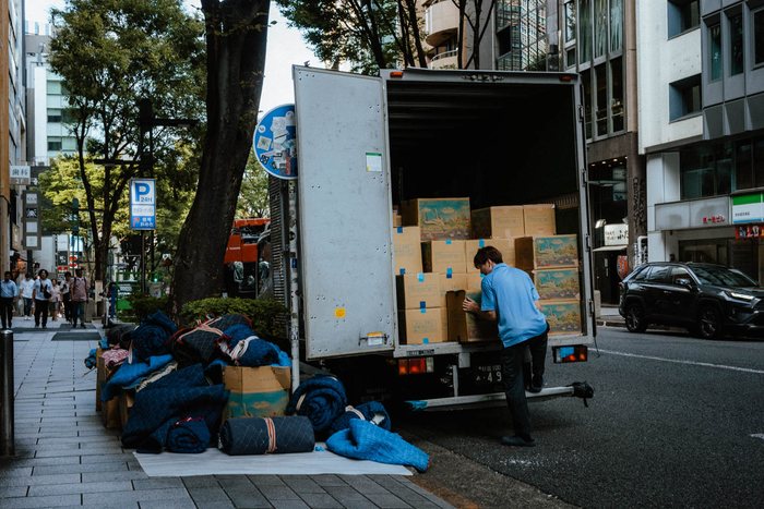 Tokyo decorazioni festa negozio, fotografia di viaggio e street photography in Giappone